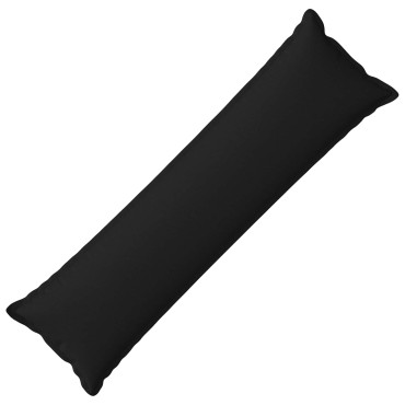 vidaXL Μαξιλάρι με μαξιλάρι HOUTEN Μαύρο 40 x 145 εκ. Ψεύτικο Λινό