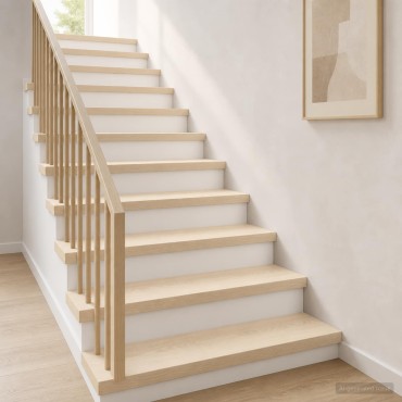 vidaXL Σκαλοπάτι 16 τεμ. 80 x 25 x 2 cm Λευκό Στερεό Ξύλο Δρυός