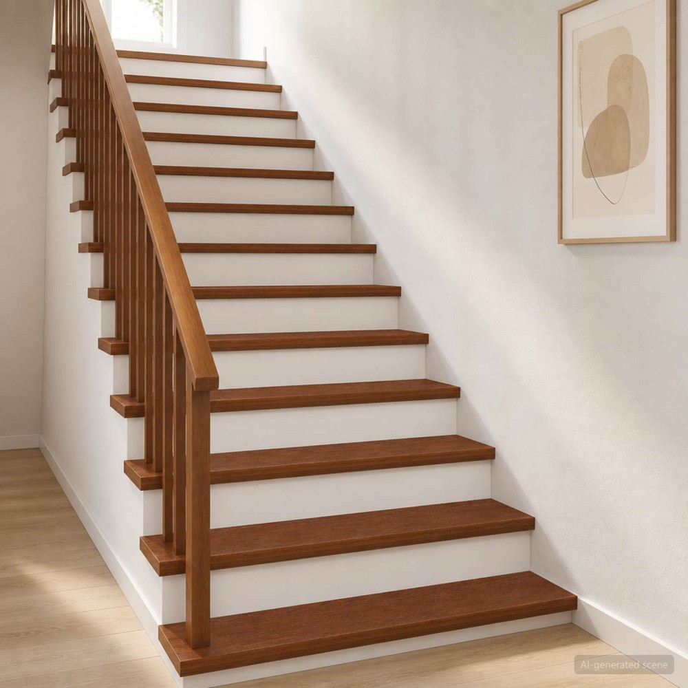 vidaXL Σκαλοπάτι 8 τεμ. 120 x 30 x 2 cm Σκούρο Καφέ Στερεό Ξύλο Δρυός