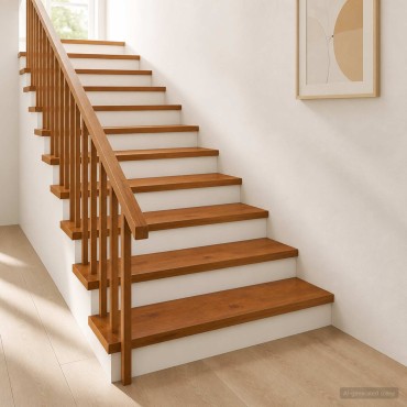 vidaXL Σκαλοπάτι 4 τεμ. 100 x 30 x 2 cm Καφέ Στερεό Ξύλο Δρυός