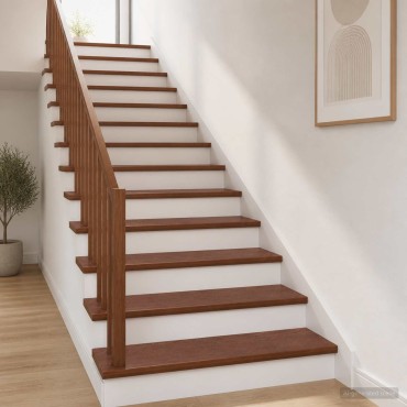 vidaXL Σκαλοπάτι 4 τεμ. 120 x 25 x 2 cm Σκούρο Καφέ Στερεό Ξύλο Δρυός