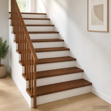 vidaXL Σκαλοπάτι 16 τεμ. 80 x 25 x 2 cm Σκούρο Καφέ Στερεό Ξύλο Δρυός