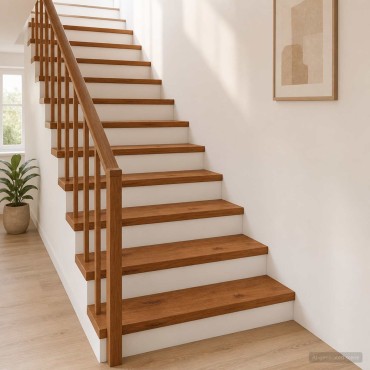 vidaXL Σκαλοπάτι 20 τεμ. 90 x 25 x 2 cm Καφέ Στερεό Ξύλο Δρυός