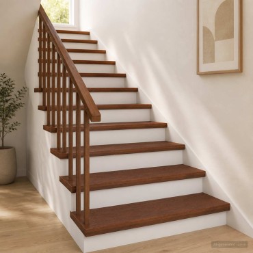 vidaXL Σκαλοπάτι 12 τεμ. 80 x 25 x 2 cm Σκούρο Καφέ Στερεό Ξύλο Δρυός