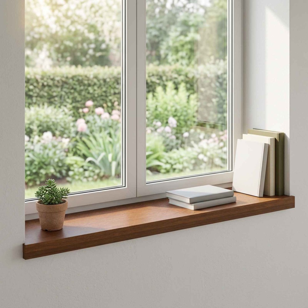vidaXL Παράθυρα 2 τμχ. Σκούρο Καφέ 90 x 30 x 2 cm Στερεό Ξύλο Δρυός
