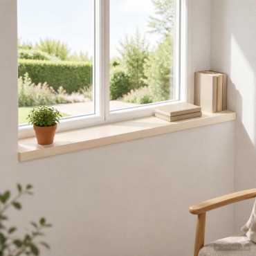 vidaXL Παράθυρα 2 τμχ. Λευκό 70 x 15 x 2 cm Στερεό Ξύλο Δρυός