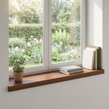 vidaXL Παράθυρα 2 τμχ. Σκούρο Καφέ 70 x 30 x 2 cm Στερεό Ξύλο Δρυός