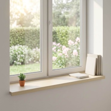 vidaXL Παράθυρα 2 τμχ. Λευκό 160 x 40 x 2 cm Στερεό Ξύλο Δρυός