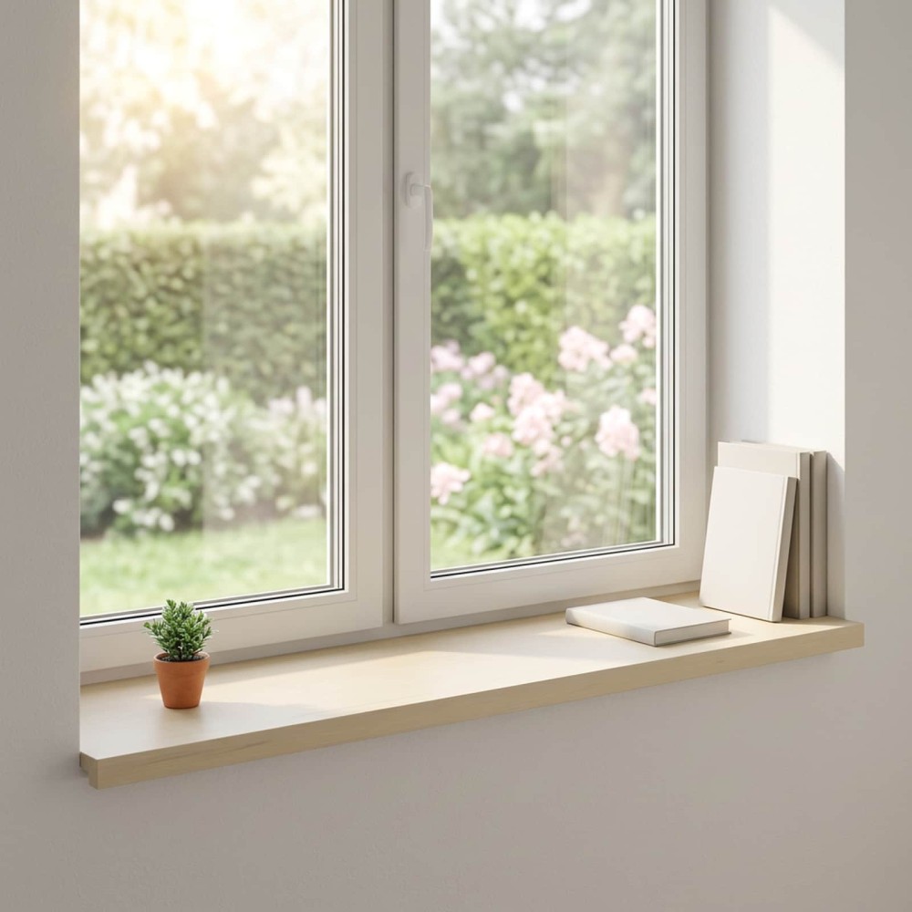 vidaXL Παράθυρα 2 τμχ. Λευκό 140 x 40 x 2 cm Στερεό Ξύλο Δρυός