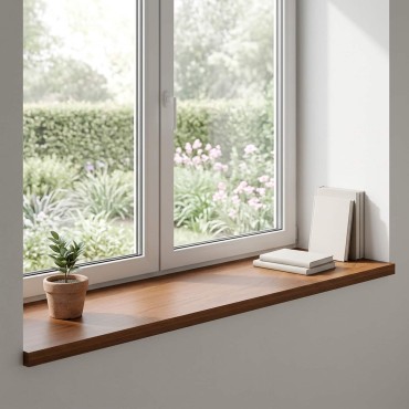 vidaXL Παράθυρα 2 τμχ. Σκούρο Καφέ 110 x 40 x 2 cm Στερεό Ξύλο Δρυός