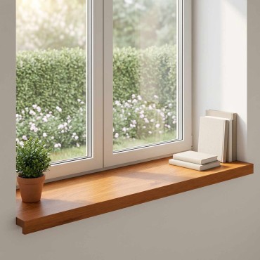 vidaXL Παράθυρα 2 τμχ. Καφέ 100 x 40 x 2 cm Στερεό Ξύλο Δρυός