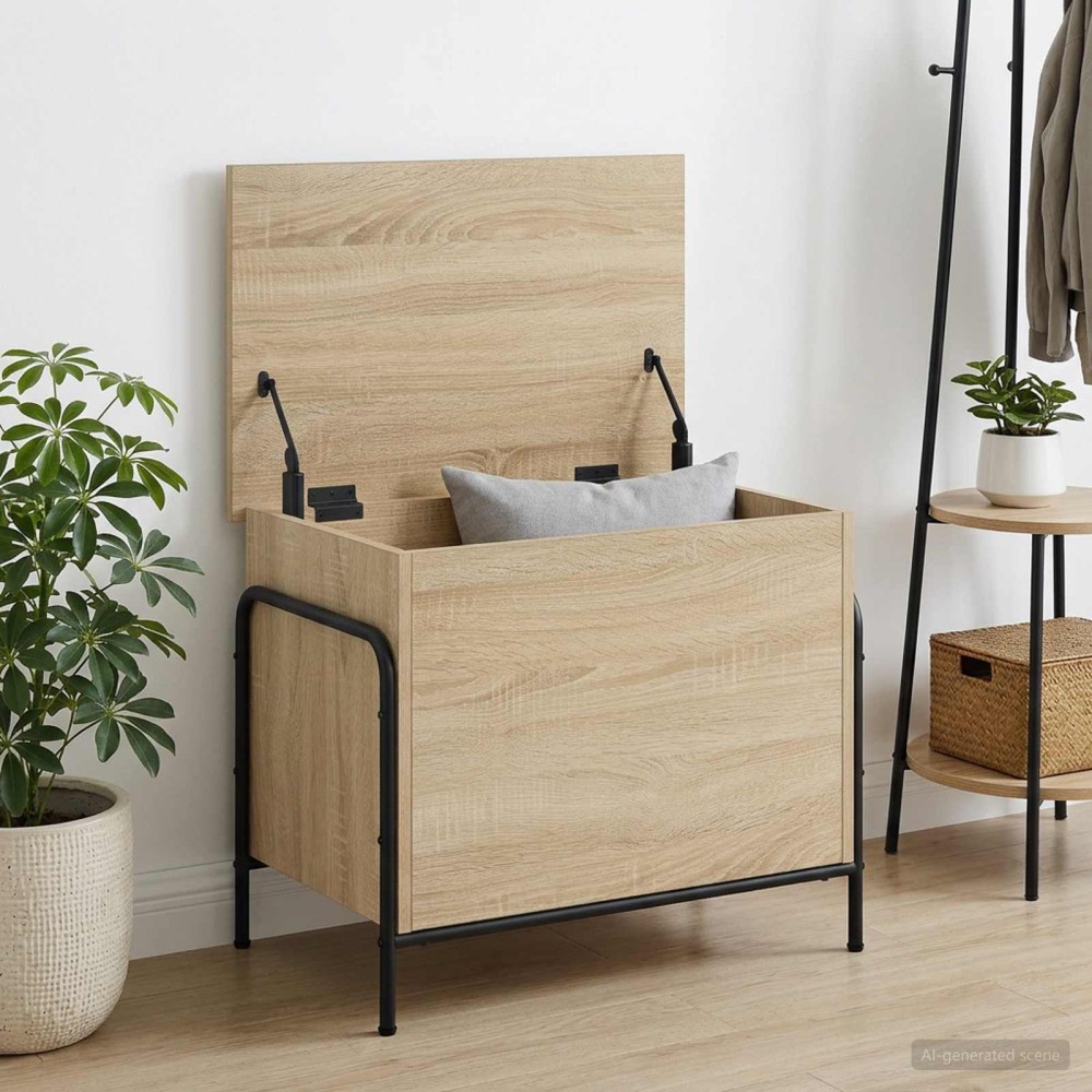 vidaXL Κουτί αποθήκευσης Sonoma Δρυς 80x40x49,5 εκ