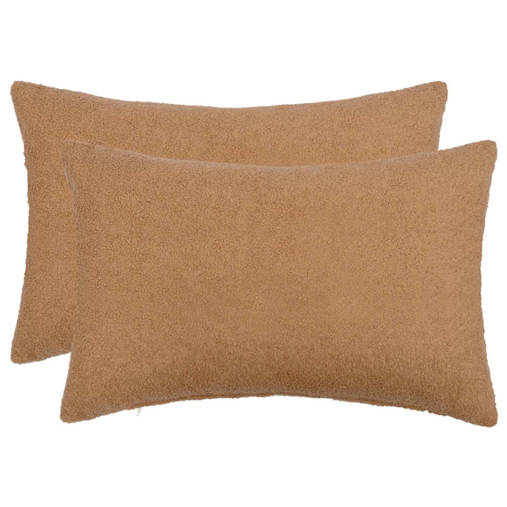 vidaXL Κάλυμμα Μαξιλαριού 2 pcs HEERLEN Μπεζ 30 x 50 cm Μπουκλέ
