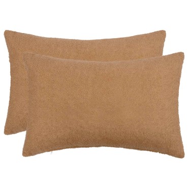 vidaXL Κάλυμμα Μαξιλαριού 2 pcs HEERLEN Μπεζ 30 x 50 cm Μπουκλέ