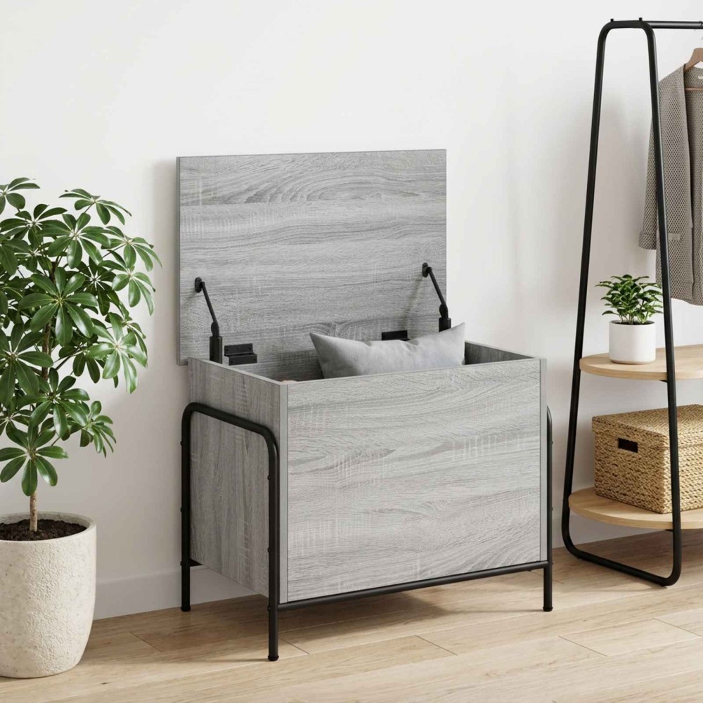 vidaXL Κουτί αποθήκευσης Γκρι Sonoma 80x40x49,5 εκ