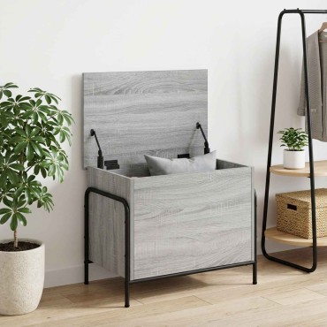 vidaXL Κουτί αποθήκευσης Γκρι Sonoma 80x40x49,5 εκ