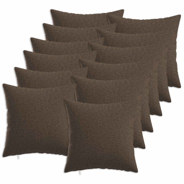 vidaXL Κάλυμμα Μαξιλαριού 12 τμχ. HEERLEN Taupe 50 x 50 cm Ύφασμα