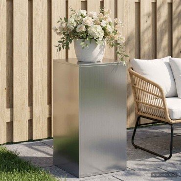 vidaXL Βάση φυτών Ασημί 40 x 40 x 80 cm Ατσάλι