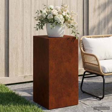 vidaXL Βάση φυτών Σκ rusty 40 x 40 x 80 cm Ατσάλι Σκληρυθέν στον Αέρα