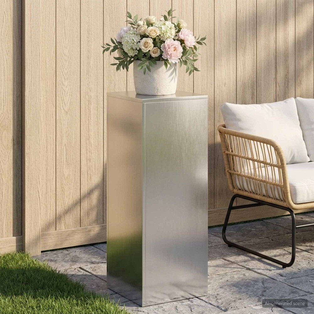 vidaXL Βάση φυτών Ασημί 30 x 30 x 80 cm Ατσάλι