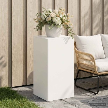 vidaXL Βάση φυτών Λευκό 40 x 40 x 80 cm Ατσάλι