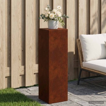 vidaXL Βάση φυτών Σκ rusty 30 x 30 x 100 εκ Ατσάλι Σκληρυθέν στον Αέρα