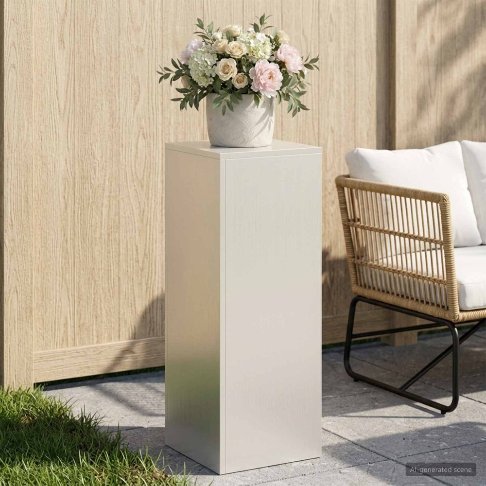 vidaXL Βάση φυτών Λευκό 30 x 30 x 80 cm Ατσάλι