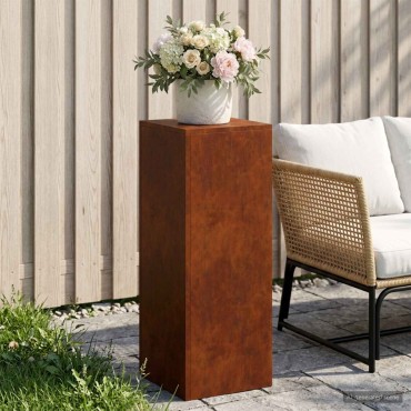 vidaXL Βάση φυτών Σκ rusty 30 x 30 x 80 cm Ατσάλι Σκληρυθέν στον Αέρα