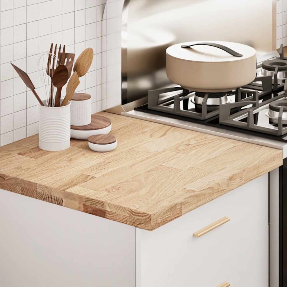 vidaXL πάγκος εργασίας κουζίνας 60x63,5x4cm στερεό δρυς ορθογώνιο