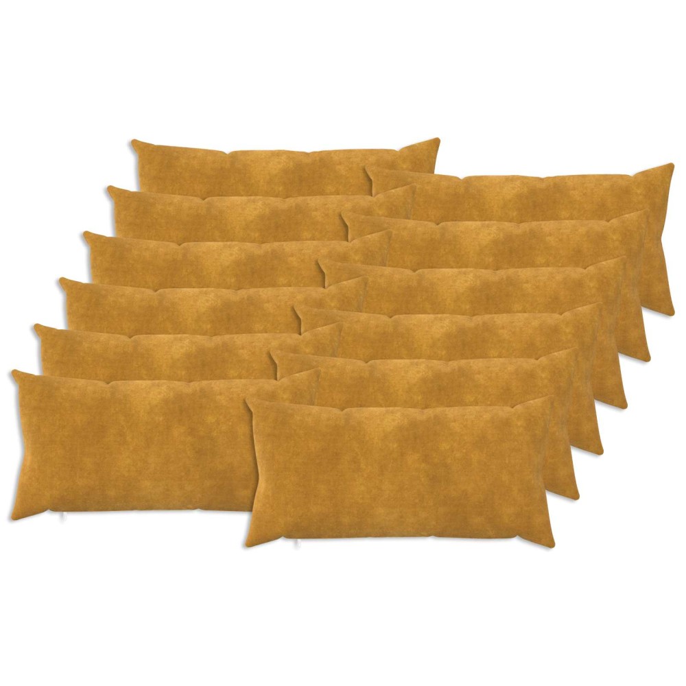 vidaXL Κάλυμμα Μαξιλαριού 12 pcs HEERLEN Κίτρινο 40 x 80 cm