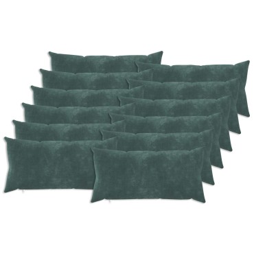 vidaXL Κάλυμμα Μαξιλαριού 12 pcs HEERLEN Θαλασσί 40 x 80 cm