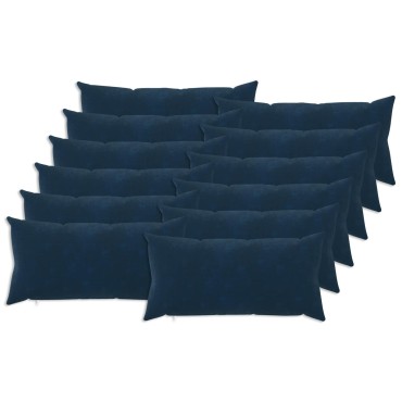 vidaXL Κάλυμμα Μαξιλαριού 12 pcs HEERLEN Μπλε 40 x 80 cm