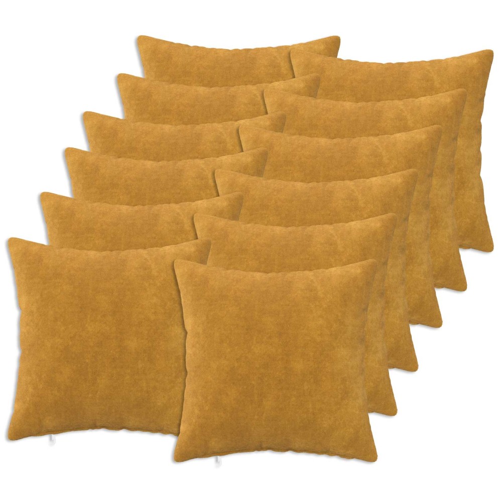 vidaXL Κάλυμμα Μαξιλαριού 12 pcs HEERLEN Κίτρινο 45 x 45 cm
