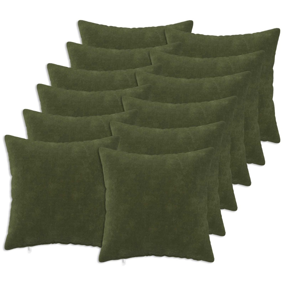 vidaXL Κάλυμμα Μαξιλαριού 12 pcs HEERLEN Πράσινο 45 x 45 cm