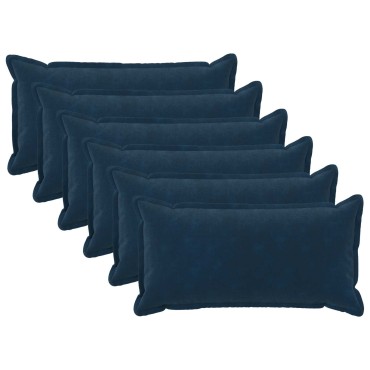 vidaXL Κάλυμμα Μαξιλαριού 6 pcs HOUTEN Μπλε 40 x 70 cm Μικροΐνες φλις