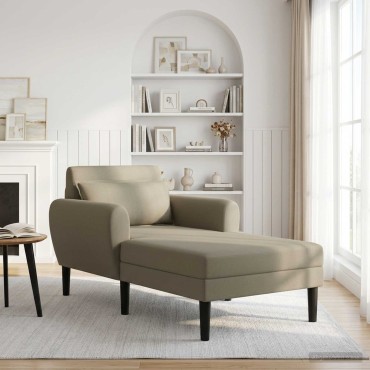 vidaXL Ανάκλιντρο Χακί Ανάγλυφο βελούδο 94x168x83cm 1 τεμ.