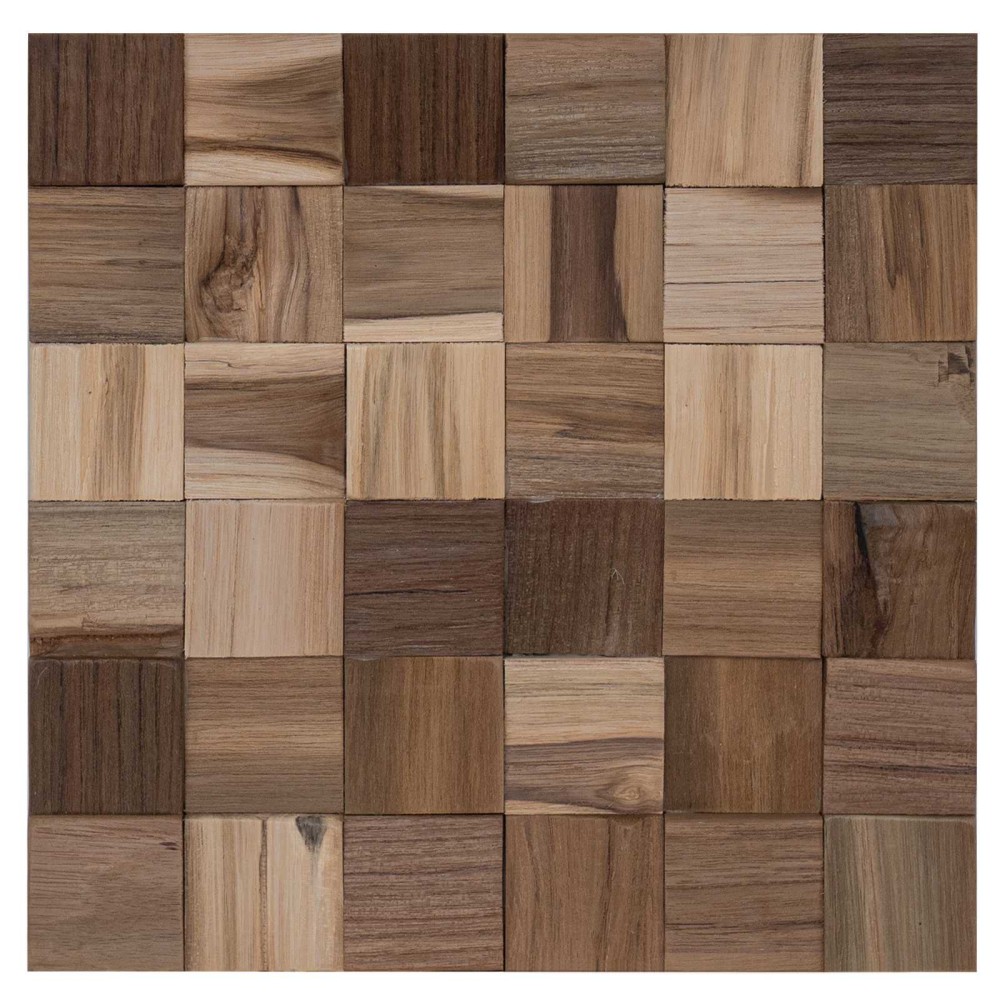 vidaXL Πάνελ Τοίχου 11 τμχ. Φυσικό 30 x 30 x 2 cm