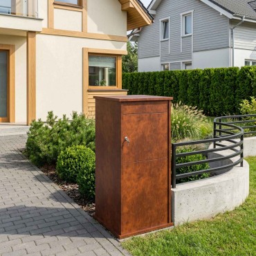vidaXL γραμματοκιβώτιο Σκ rusty 50 x 52 x 100 cm