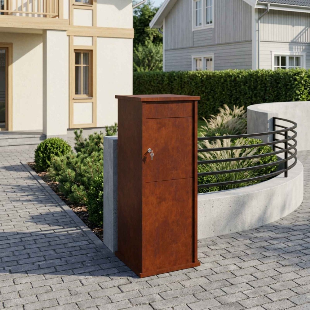 vidaXL γραμματοκιβώτιο Σκ rusty 40 x 40 x 100 cm