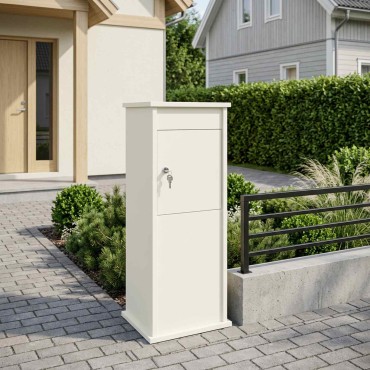 vidaXL γραμματοκιβώτιο Λευκό 40 x 40 x 100 cm Ατσάλι
