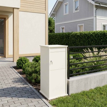 vidaXL γραμματοκιβώτιο Λευκό 50 x 52 x 100 cm Ατσάλι