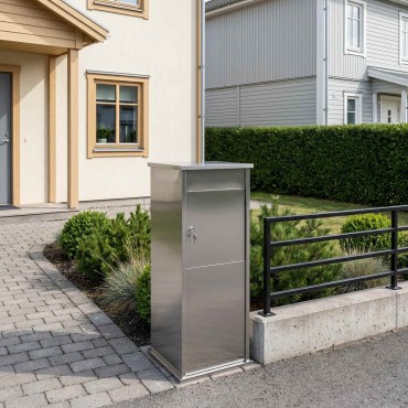 vidaXL γραμματοκιβώτιο Ασημί 40 x 40 x 100 cm Γαλβανισμένος Χάλυβας