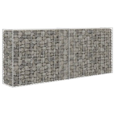 vidaXL Συρματοκιβώτιο Ασημί 85x30x200cm από Γαλβανισμένο Χάλυβα