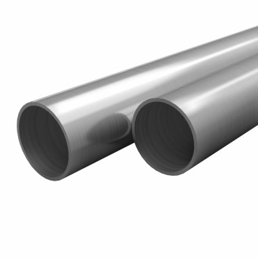 vidaXL Σωλήνες 2 τεμ Στρογγυλοί V2A 2 μ/Ø48x1,8 χιλ Ανοξείδωτου Χάλυβα