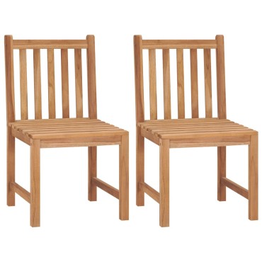 vidaXL Καρέκλες Κήπου 2 τεμ. από Μασίφ Ξύλο Teak 50x53x90cm
