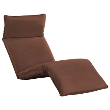 vidaXL Ξαπλώστρα Πτυσσόμενη Καφέ από Ύφασμα Oxford 175x56x10cm 1 τεμ.