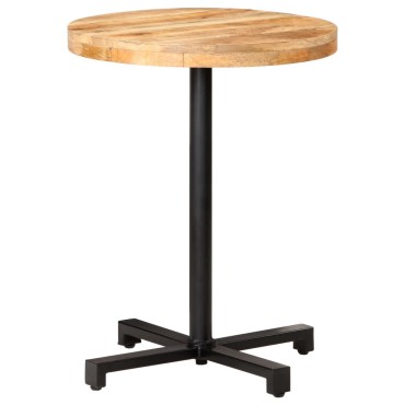 vidaXL Τραπέζι Bistro Στρογγυλό 60x75cm Ακατέργαστο Ξύλο Μάνγκο 1 τεμ.