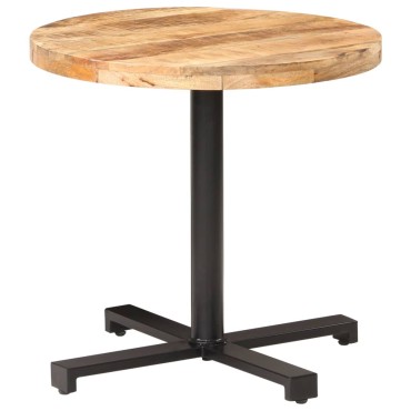vidaXL Τραπέζι Bistro Στρογγυλό 80x75cm Ακατέργαστο Ξύλο Μάνγκο 1 τεμ.