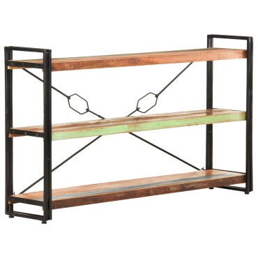 vidaXL Βιβλιοθήκη με 3 Επίπεδα 140x30x80cm Μασίφ Ανακυκλωμένο Ξύλο 1 τεμ.
