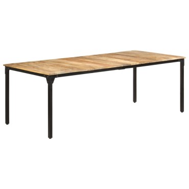 vidaXL Τραπεζαρία 220x100x76cm από Ακατέργαστο Ξύλο Μάνγκο 1 τεμ.